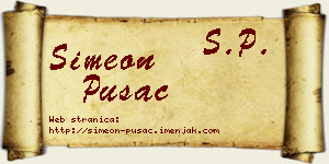 Simeon Pušac vizit kartica